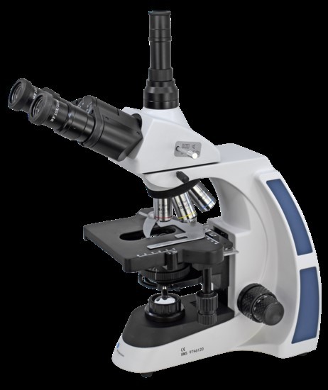 Mikroskop HPM D3, trinokular, 4x/10x/40x/100x, LED, Messokular inkl.